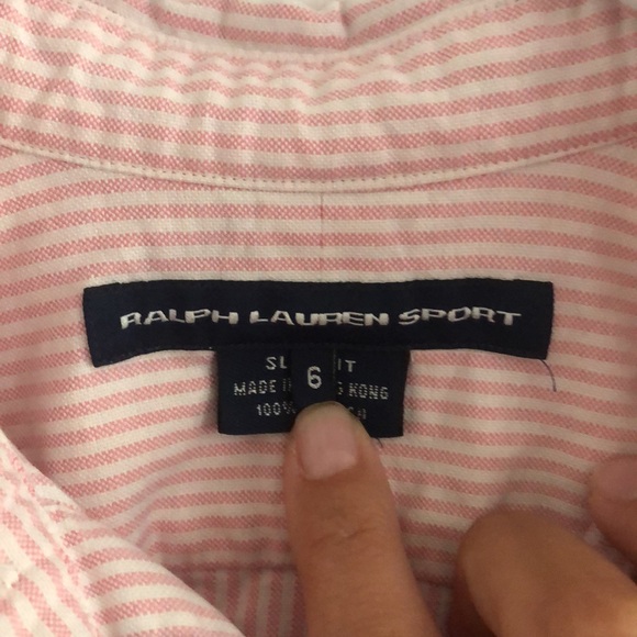 Ralph Lauren Pink Striped Shirt - Picture 2 of 4